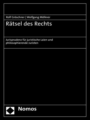 cover image of Rätsel des Rechts